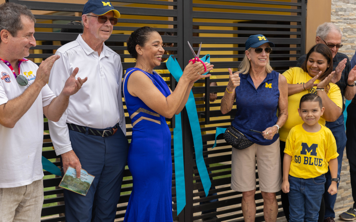 ribbon-cutting ceremony at the grand opening of the family life center