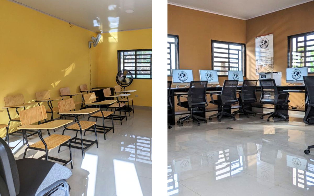 classroom and computer lab inside the family life center