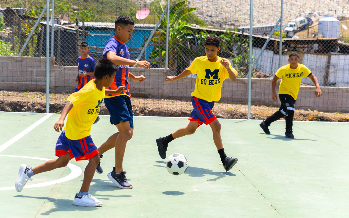 Scholars and community members have a dedicated space to play soccer.