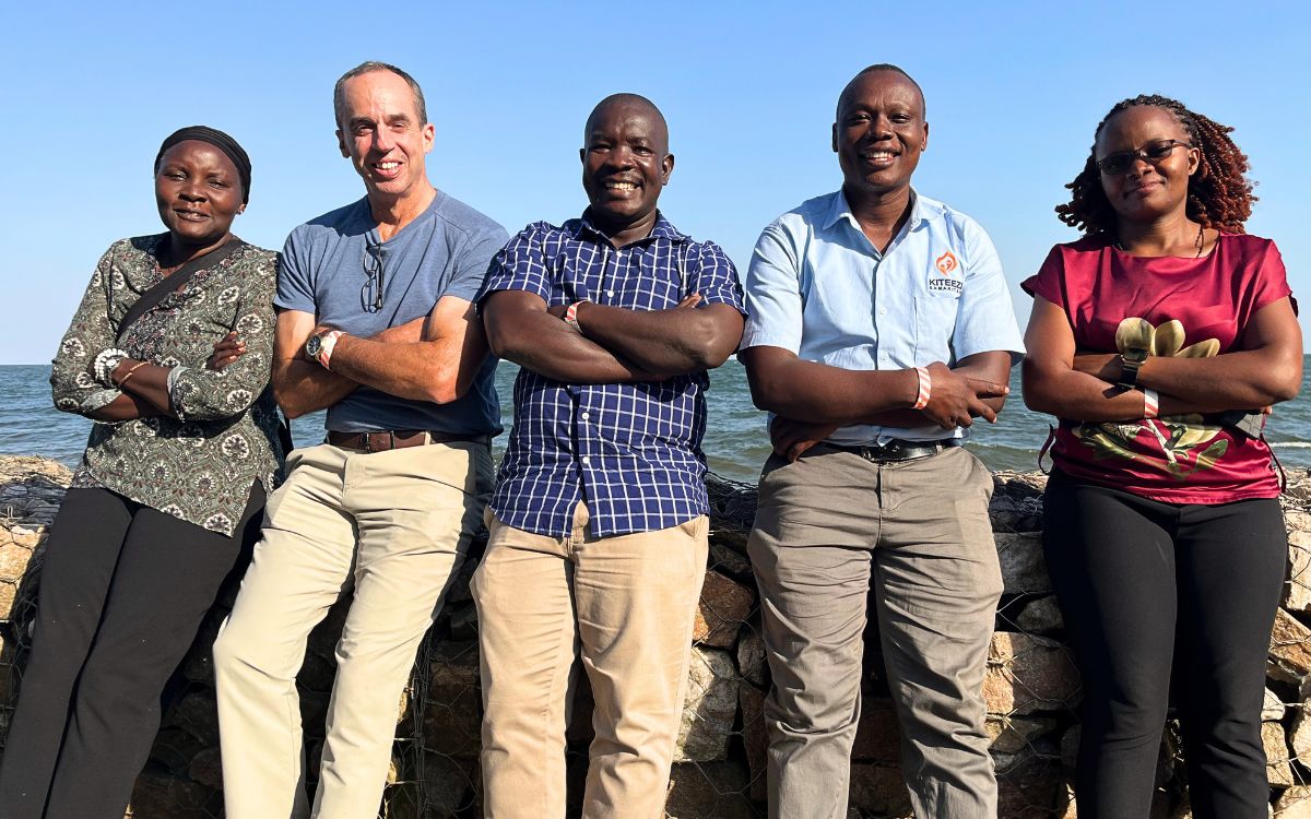 Mike with the Uganda team