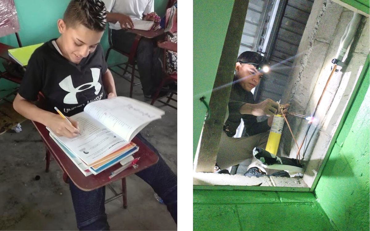 Children's Day in Honduras Gilson, in 7th grade and present day.