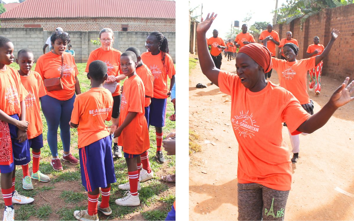 running the 5K in Uganda