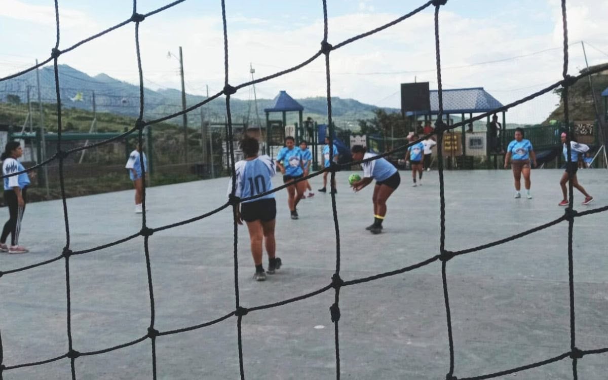 A photo of the new team training at the Family Life Center.