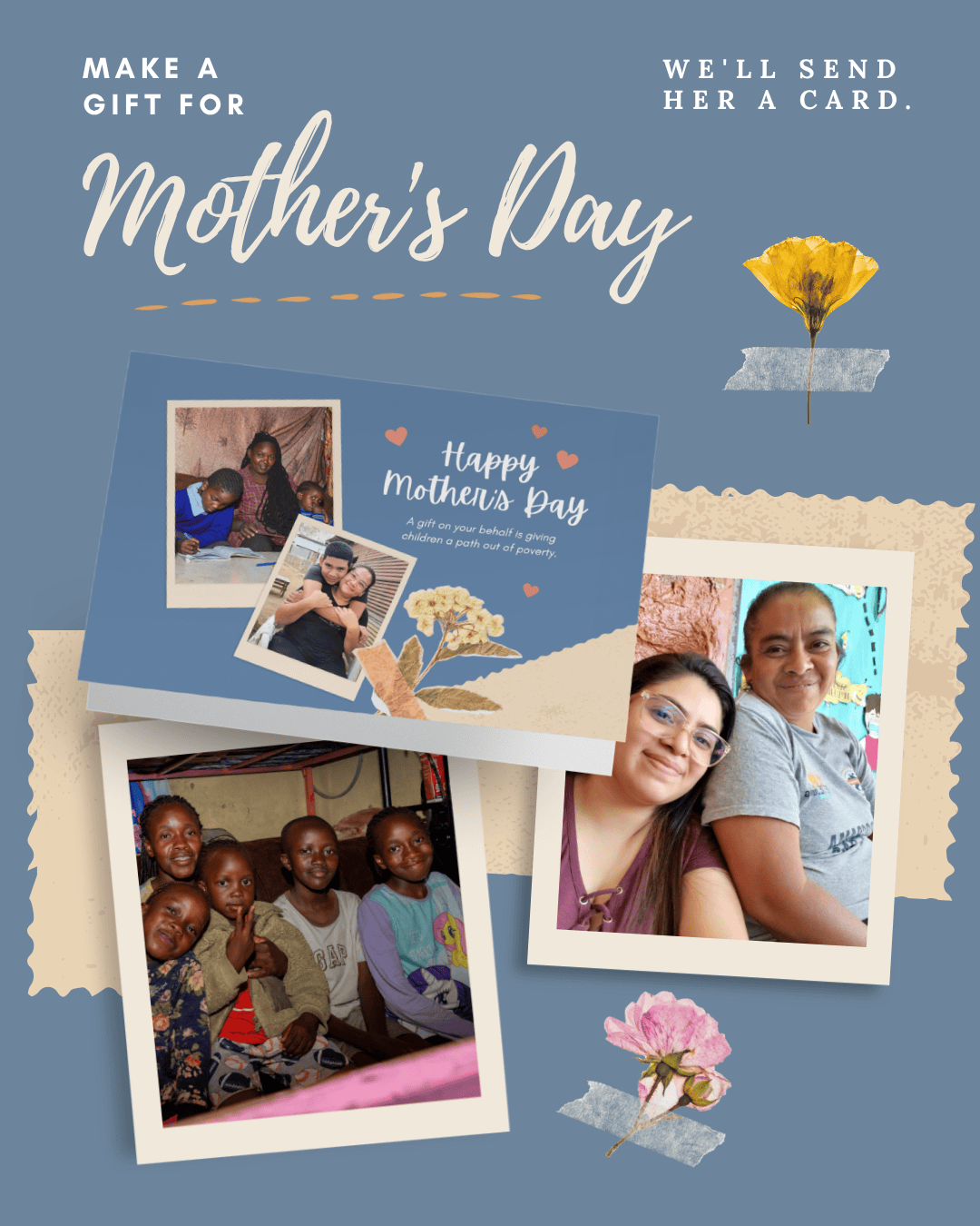 Make a gift for Mother's Day. We'll send her a card.