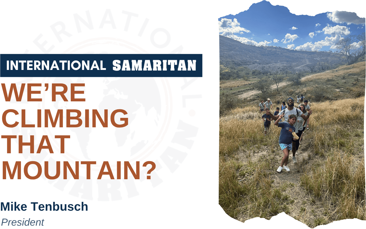 Title Image with picture of hikers following a trail.