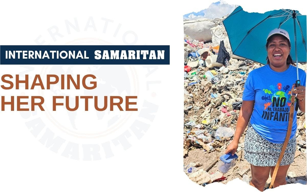 Shaping Her Future title image with Nayely at the dumpsite.
