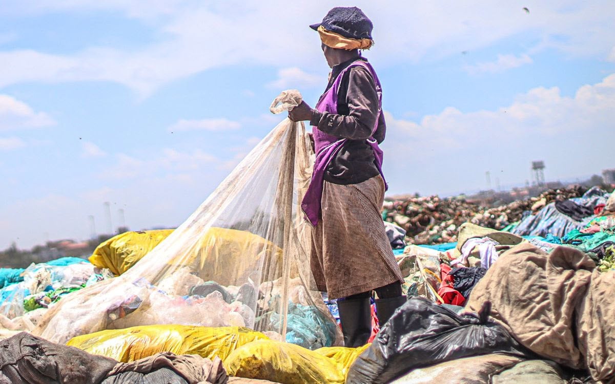 women at the dumpsite in East Africa